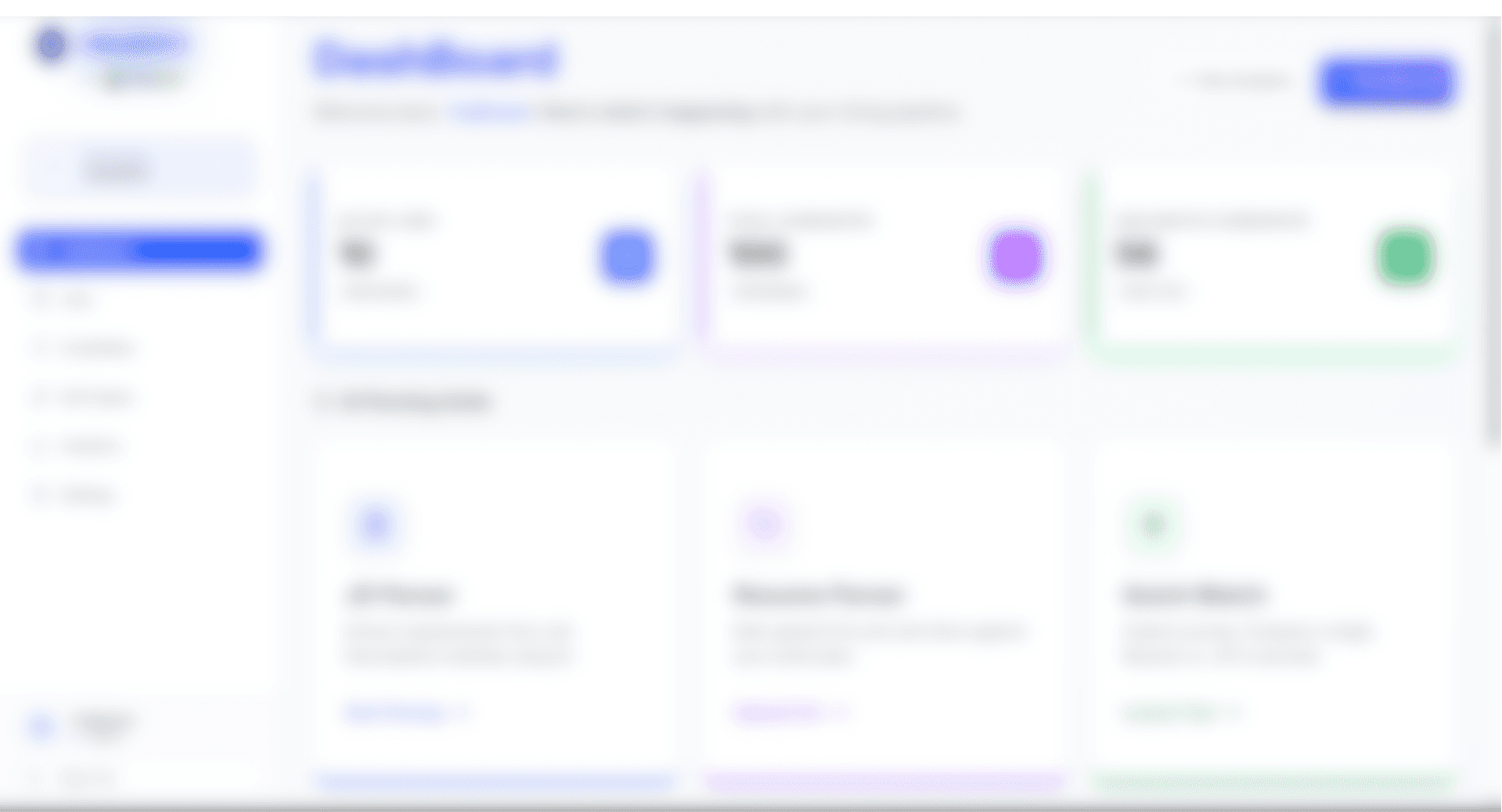 HireAIVV Dashboard Interface